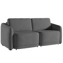 Ver imagem 1 de Sofá Cama Casal para Sala 216cm Polska K04 Veludo Cinza Escuro - Mpozenato