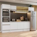 Ver imagem 1 de Armário De Cozinha Completa 300cm Branco Diamante 02 Branco