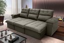 Ver imagem 1 de Sofá Retrátil/reclinável Verona 2,30m Suede Velut Tabaco C/ Molas no Assento - King House