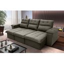 Ver imagem 2 de Sofá Retrátil/reclinável Verona 2,30m Suede Velut Tabaco C/ Molas no Assento - King House