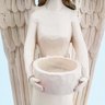 Enfeite Anjo Castiçal C/ Vela Decoração 35cm Nude Moderno - 6