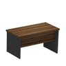 Mesa de escritório em L (Mesa 1,50m+auxiliar) s/gaveta MARANELLO Nogal/preto - 1347 - 2