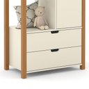 Ver imagem 4 de Armário Organizador Kids Liv com 2 Portas e 2 Gavetas Off White/Freijó - Matic Móveis