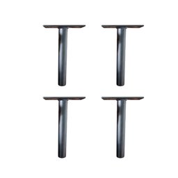 Kit 4 Pés de Metal 10cm Preto Multiuso Reforçado Armário Mesas de Cabeceiras e Camas - 1