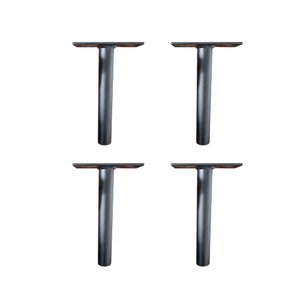 Kit 4 Pés de Metal 10cm Preto Multiuso Reforçado Armário Mesas de Cabeceiras e Camas