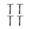 Kit 4 Pés de Metal 10cm Preto Multiuso Reforçado Armário Mesas de Cabeceiras e Camas - 1