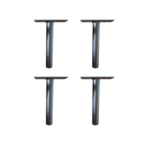 Kit 4 Pés de Metal 10cm Preto Multiuso Reforçado Armário Mesas de Cabeceiras e Camas