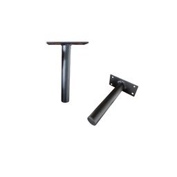 Kit 4 Pés de Metal 10cm Preto Multiuso Reforçado Armário Mesas de Cabeceiras e Camas - 2