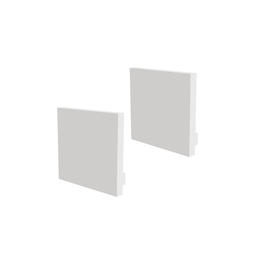 Kit Acessórios Taschibra para Perfil Sobrepor 3,5x4,5cm Spire 35 Branco - 2
