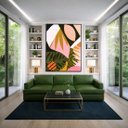 Ver imagem 5 de Quadro Canvas Abstrato Folhas Botânicas 90x60cm Mold Branca