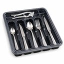 Ver imagem 1 de Porta Talher com Tampa 6 Divisórias Organizador de Gaveta para Utensílios de Cozinha