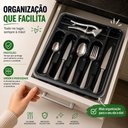 Ver imagem 7 de Porta Talher com Tampa 6 Divisórias Organizador de Gaveta para Utensílios de Cozinha