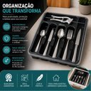 Ver imagem 6 de Porta Talher com Tampa 6 Divisórias Organizador de Gaveta para Utensílios de Cozinha