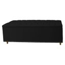 Ver imagem 5 de Kit Cabeceira e Calçadeira com Baú 140 Cm Casal Diana Suede Preto - Fina Mobília