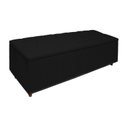 Ver imagem 6 de Kit Cabeceira e Calçadeira com Baú 140 Cm Casal Diana Suede Preto - Fina Mobília