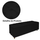 Ver imagem 7 de Kit Cabeceira e Calçadeira com Baú 140 Cm Casal Diana Suede Preto - Fina Mobília