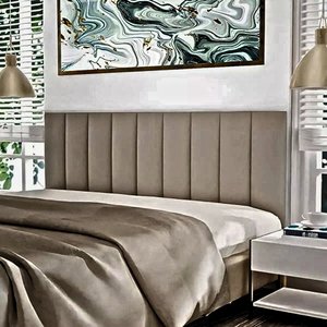 Cabeceira Módulo Cama Box Estofada Decorativa Autoadesiva:veludo Fendi