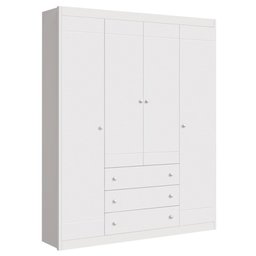 Guarda Roupa Infantil Bonny Branco Brilho - Reller Móveis - 1