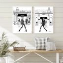 Ver imagem 1 de Kit 2 Quadros Decorativos Fashion- Mulheres Moda 24x18cm - com Vidro:madeira Branca