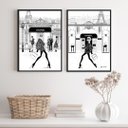 Ver imagem 2 de Kit 2 Quadros Decorativos Fashion- Mulheres Moda 24x18cm - com Vidro:madeira Branca