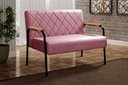 Ver imagem 2 de Namoradeira Ludmilla Cor:Suede Rosa 280