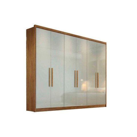 Guarda Roupa Casal 6 Portas e 6 Gavetas Rizon/linea Cumaru/fendi 25 - Novo Horizonte