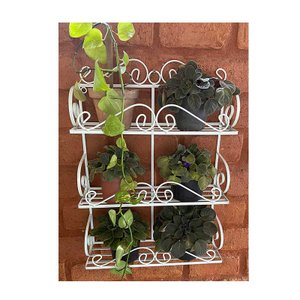 jardineira suporte floreira ferro branco jardim vertical 3 andares vasos de plantas