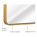 Ver imagem 4 de Espelho Retangular 70x50cm Moldura Alumínio Dourado