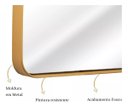 Ver imagem 4 de Espelho Retangular 70x50cm Moldura Alumínio Dourado