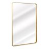 Espelho Retangular 70x50cm Moldura Alumínio Dourado - 1