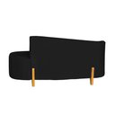 Ver imagem 3 de Sofá Orgânico 02 Lugares para Sala Ds Home Veludo Preto