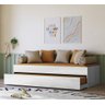 Cama + Cama Auxiliar Ônix Flex Nature Branco sem Colchão - Peternella - 1