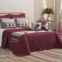 Ver imagem 1 de Kit Cobre Leito Turin Casal Queen 10 Peças 180 Fios 100% Poliéster - Vinho