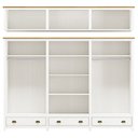 Ver imagem 3 de Guarda Roupa Madeira Maciça Bipartido 12 Portas C/ Espelhos:branco