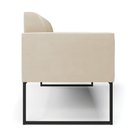 Ver imagem 7 de Sofá Namoradeira Base Industrial Preto Marisa Suede Bege