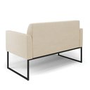 Ver imagem 6 de Sofá Namoradeira Base Industrial Preto Marisa Suede Bege