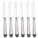 Ver imagem 1 de Jogo 6 Facas de Sobremesa Aço Inox Decorado 20cm Prateado Cozinha Mesa Posta