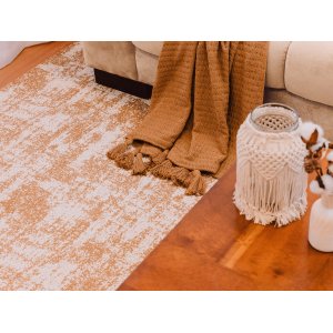 Tapete para Sala Mesclado Carrara 2x2m Caramelo