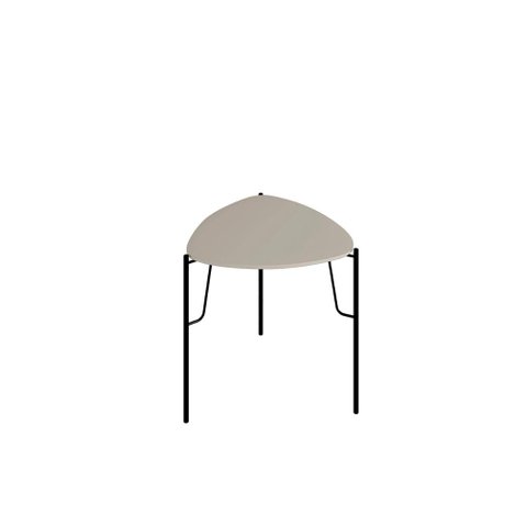 Mesa Lateral 56cm de Apoio para Sala Multiuso 100% Mdf Cor:grigio com Preto