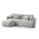 Ver imagem 2 de Conjunto Sofá 240cm e Puff Comfy CabeCasa MadeiraOriginals Cinza Mescla