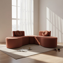Ver imagem 3 de Sofá Modular Orgânico Monterrey 260cm + Puff Bouclé Terracota