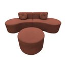 Ver imagem 4 de Sofá Modular Orgânico Monterrey 260cm + Puff Bouclé Terracota