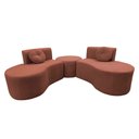 Ver imagem 6 de Sofá Modular Orgânico Monterrey 260cm + Puff Bouclé Terracota