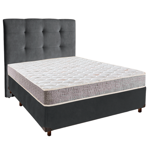 Kit Cabeceira + Cama Box + Colchão Casal D23 D23 Inducol