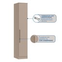Ver imagem 5 de Guarda Roupa Modulado 1 Porta Requinte+ 100% MDF Cinza/Duna Line