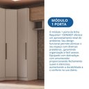 Ver mais imagens de Guarda Roupa Modulado 1 Porta Requinte+ 100% MDF Cinza/Duna Line