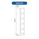 Ver imagem 6 de Guarda Roupa Modulado 1 Porta Requinte+ 100% MDF Marrom/Macadâmia