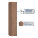 Ver imagem 5 de Guarda Roupa Modulado 1 Porta Requinte+ 100% MDF Marrom/Macadâmia