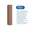 Ver mais imagens de Guarda Roupa Modulado 1 Porta Requinte+ 100% MDF Marrom/Macadâmia
