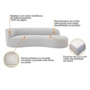 Ver imagem 4 de Divã Recamier Orgânico Tokyo 200cm Lado Direito Linho Cinza Claro